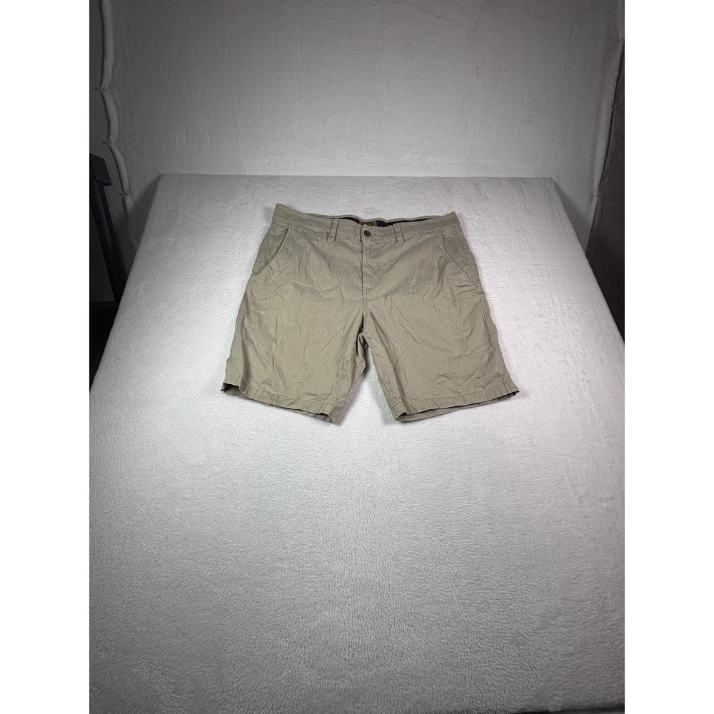 The Foundry Supply Co Mens British Khaki Cotton Chino Shorts Beige Size 44